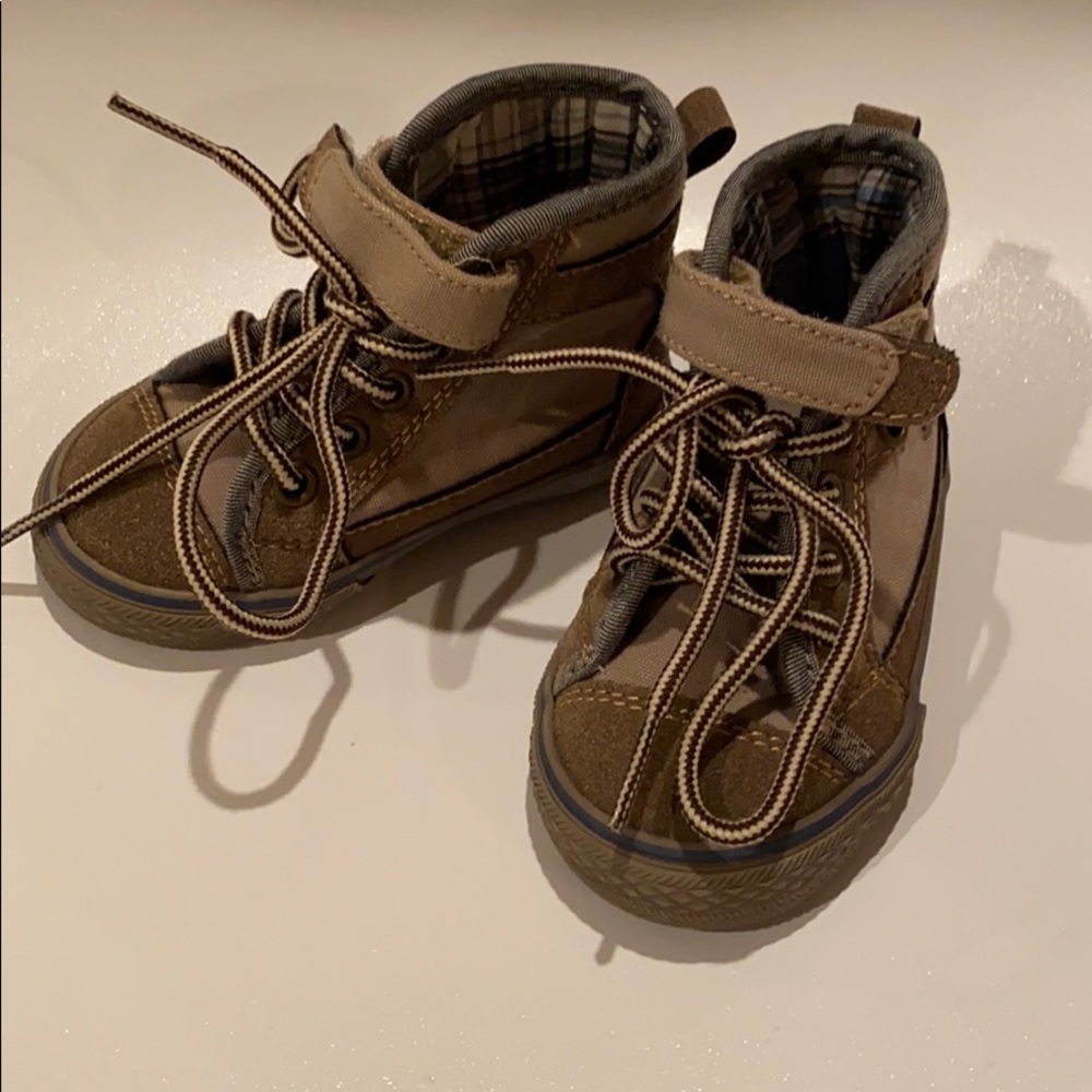 Beige baby high tops